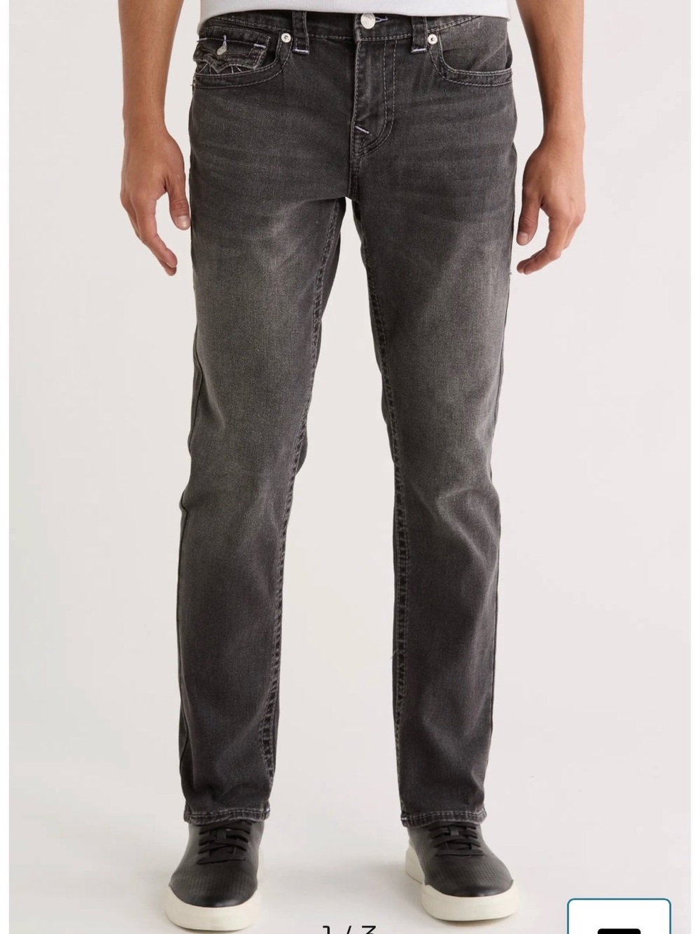 True Religion Rocco Relaxed Skinny Men's Stretch Black Jeans Size 29